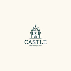 Fototapeta premium Castle logo icon design template vector illustration