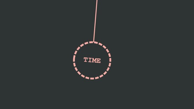 Minimalist time animation pendulum