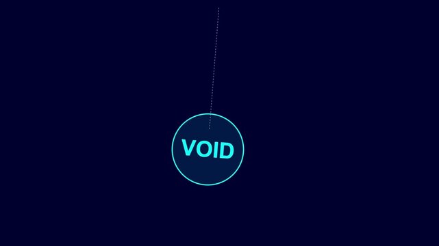 Minimalist void text animation motion