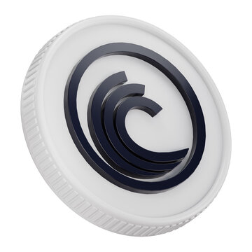 BitTorrent BTT Cryptocurrency Coin 3D Render Illustration