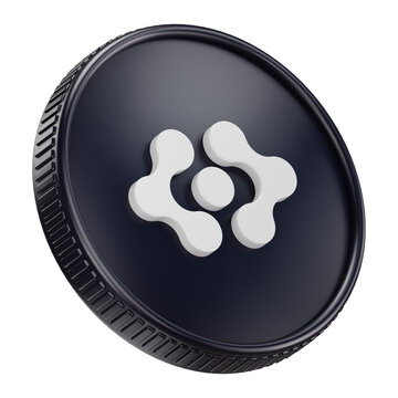 Artificial Superintelligence Alliance FET Cryptocurrency Coin 3D Render Illustration