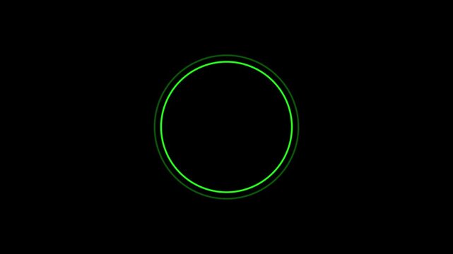 Neon green circular animation circle
