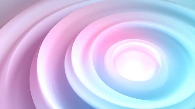 ピンクと水色のグラデーションの波紋のようなデザインのイラスト背景