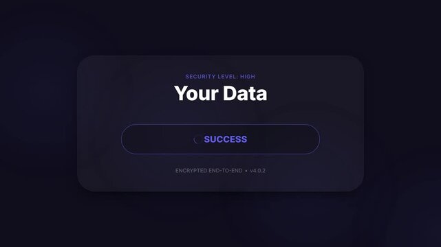 Modern digital interface displaying data access information on a dark background.