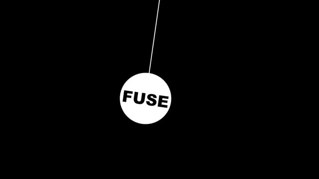 Swinging fuse pendulum animation