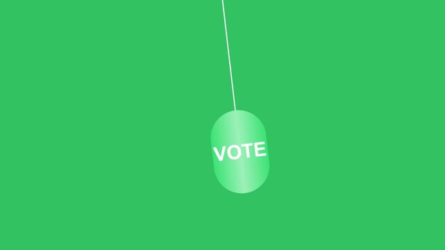 Swinging vote pendulum animation