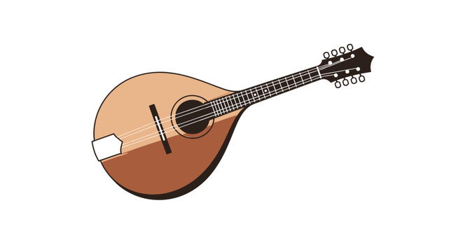 Mandolin Musical Instrument Stringed Wooden Body.