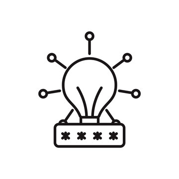 strong password icons minimalist flat style design, strong password Vector illustration on white background