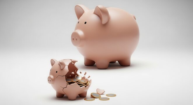 Visual representation of financial challenges, showcasing savings depletion and future economic