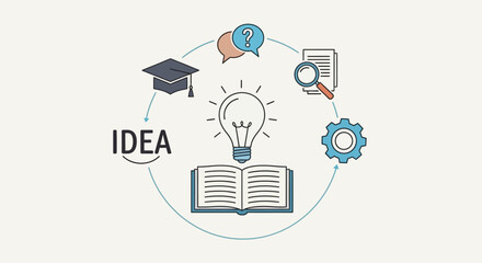 Creative Idea Generation Concept Icon. © Janda