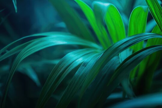 植物は熱帯の環境で柔らかい光の下で成長します