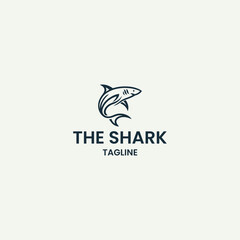 Obraz premium Shark logo template vector illustration design