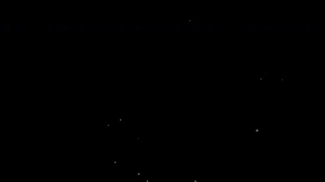 Small floating dust in dark background. very small white particles, dust particles over black background. Fire Sparkle Dots, sparks or ember Black Background