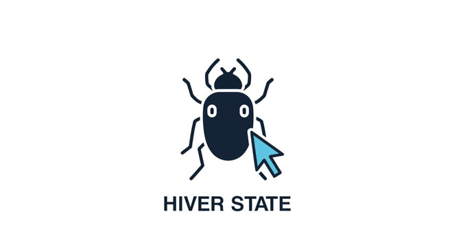 Black Beetle Bug Insect Hiver State.