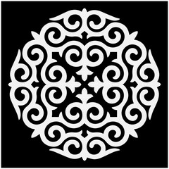 traditional pattern white © Ruska Studio
