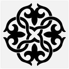 traditional pattern white © Ruska Studio