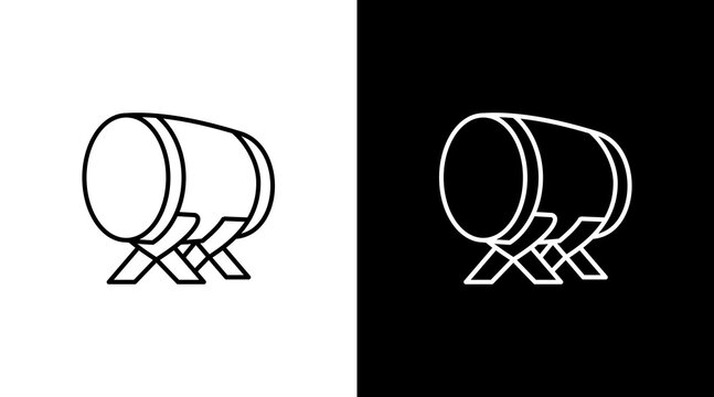 Drum Icon Set Multiple Style Collection