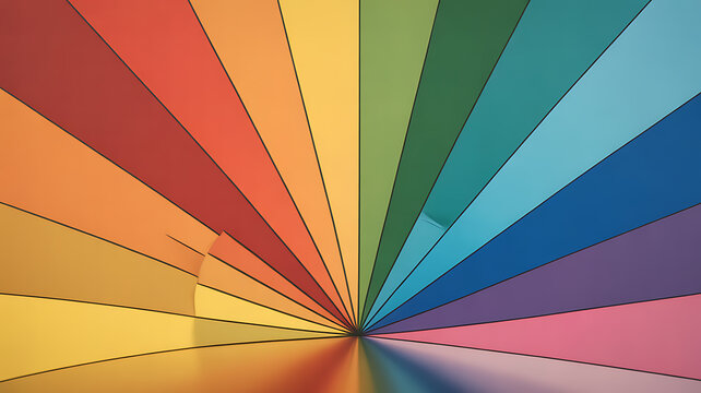 Colorful geometric radial pattern symbolizing peace, mindfulness, and relaxation