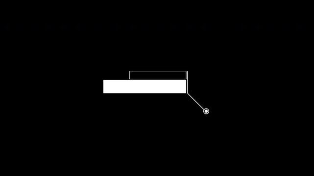 Tech themed callout title animation with minimalist white box.