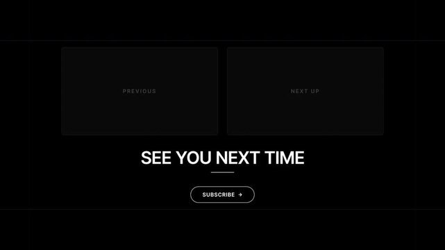 Outro Screen Template for Video Content with Subscribe Button and Links