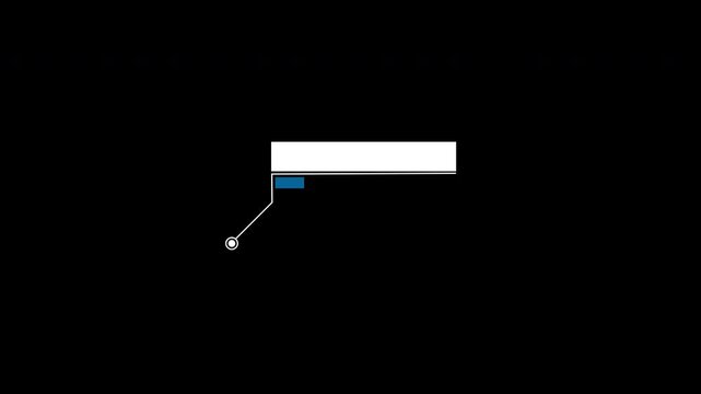 Modern technology callout bar with minimalist design and blue element.