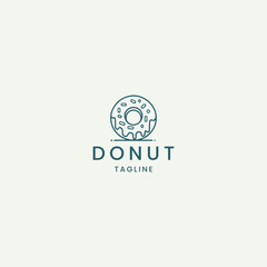 Fototapeta premium Donut logo design template vector illustration