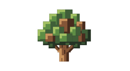 Fototapeta premium Pixel Tree Graphic.