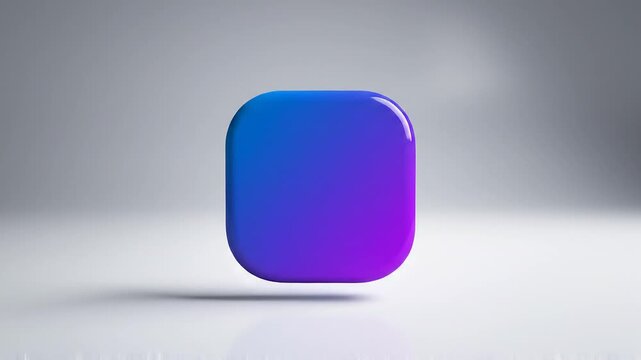 Purple square object on surface.