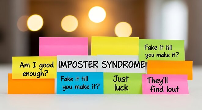 Imposter Syndrome Concept Image.