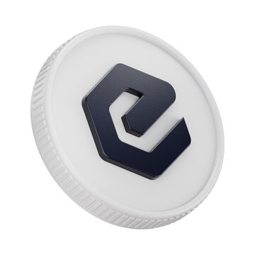 eCash XEC Cryptocurrency Coin 3D Render Illustration