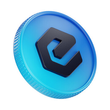 eCash XEC Cryptocurrency Coin 3D Render Illustration