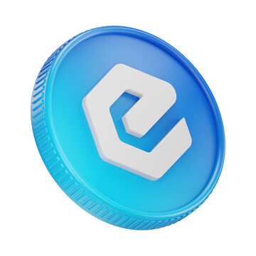 eCash XEC Cryptocurrency Coin 3D Render Illustration