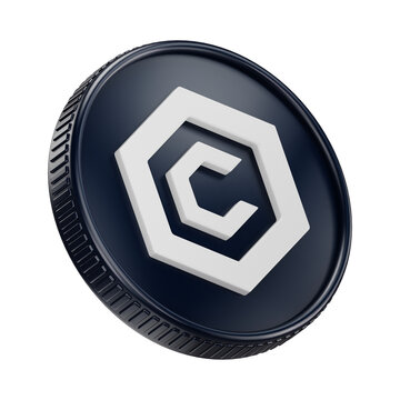 Cronos CRO Cryptocurrency Coin 3D Render Illustration