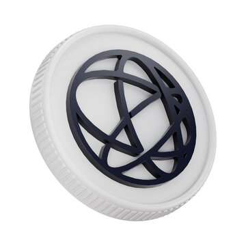 Celestia TIA Cryptocurrency Coin 3D Render Illustration