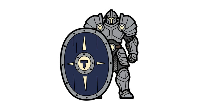 Medieval Knight with Shield.