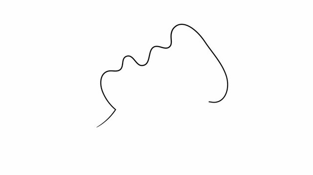 Animated video of  blank multi color speech bubble on white screen. For social networks, cartoon or comics.Chatting, idea, thinking concept, 4K animation