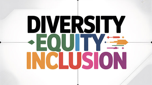 Diversity Equity Inclusion Text Design emphasizing modern lifestyle and connectivity