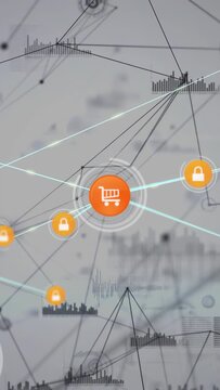 Vertical video: Orb pulsing, cart icon forming, sending beams to locks, securing endpoints