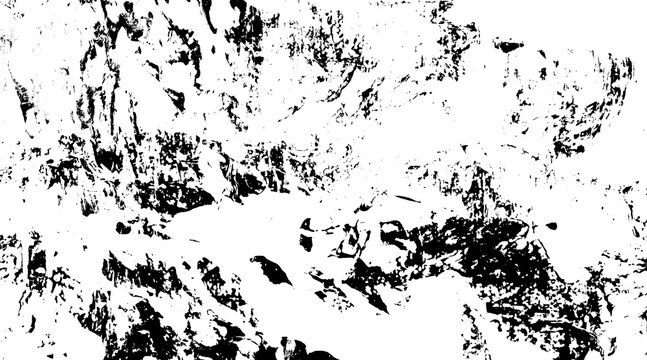 Dense scratched etched dark grunge pattern texture abstract black chaotic messy overlay background graphic vector illustration design