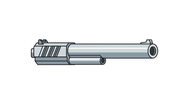 Silencer for Handgun Illustration.
