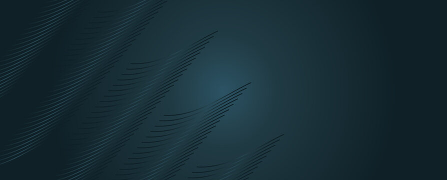 A modern banner background featuring a midnight blue gradient and elegant curves that adorn the text area