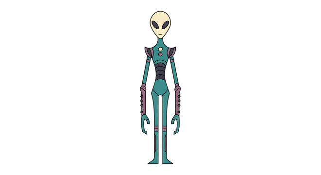 Cartoon Alien Character.