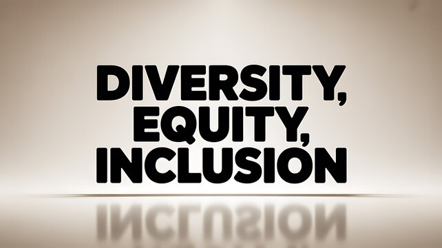 Diversity Equity Inclusion Text ideal for corporate presentations and B2B marketing