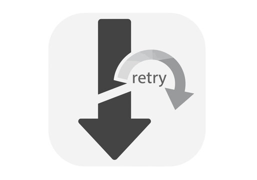 Retry Down Arrow Button Icon.