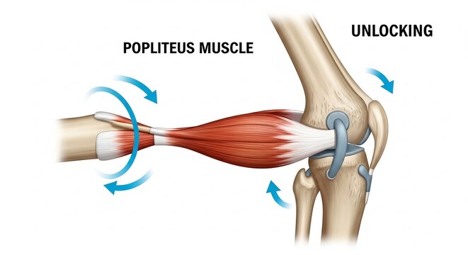 Popliteus Muscle Action in Knee Joint Unlocking Explained.