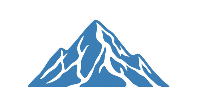 Blue Mountain Peak Illustration Design Element.