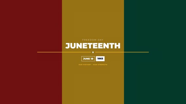 Juneteenth Freedom Celebration Background Animation