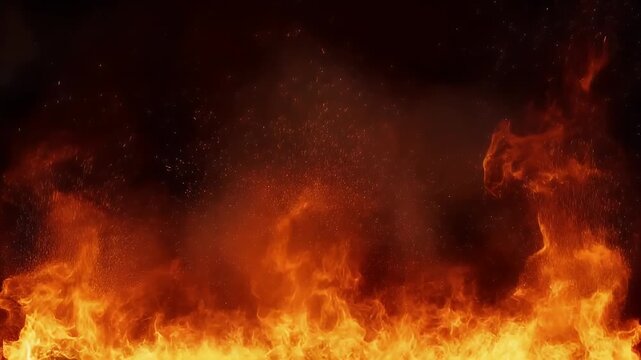 Fire Flames burning. 4K motion background. 3d rendering. 4k animation.