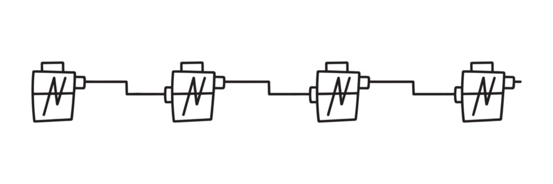 Resistor electronic symbols set, varied lead types for circuit design, electrical engineering components diagram