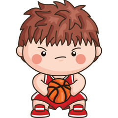 a vector of basketball theme kids  © Inkley